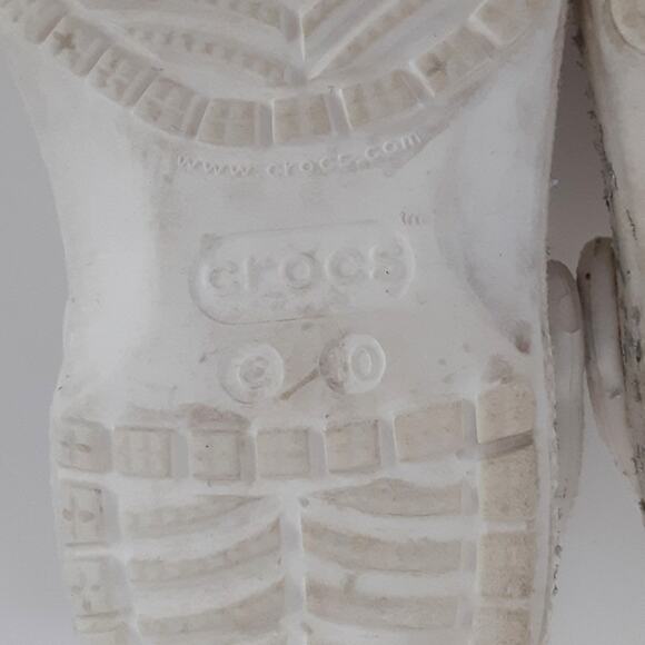 Crocs Clogs Girls 10 White Glitter Slip On Water Shoe My Little Pony Jibbitz - Picture 8 of 8